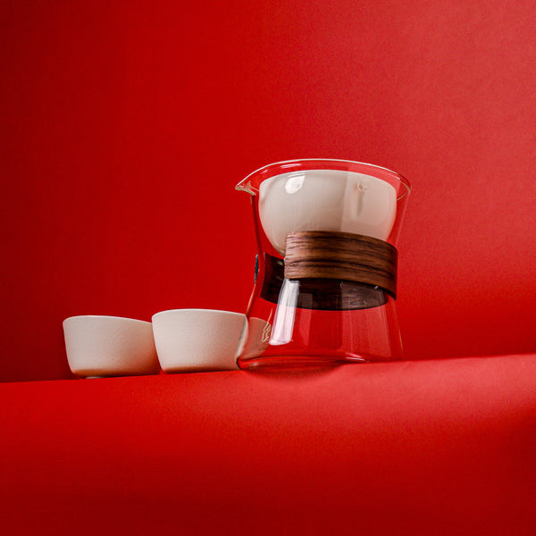Glass Handled Teapot with Rotating Strainer