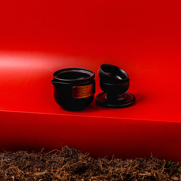 Ceramic Teapot Set - Jet Black