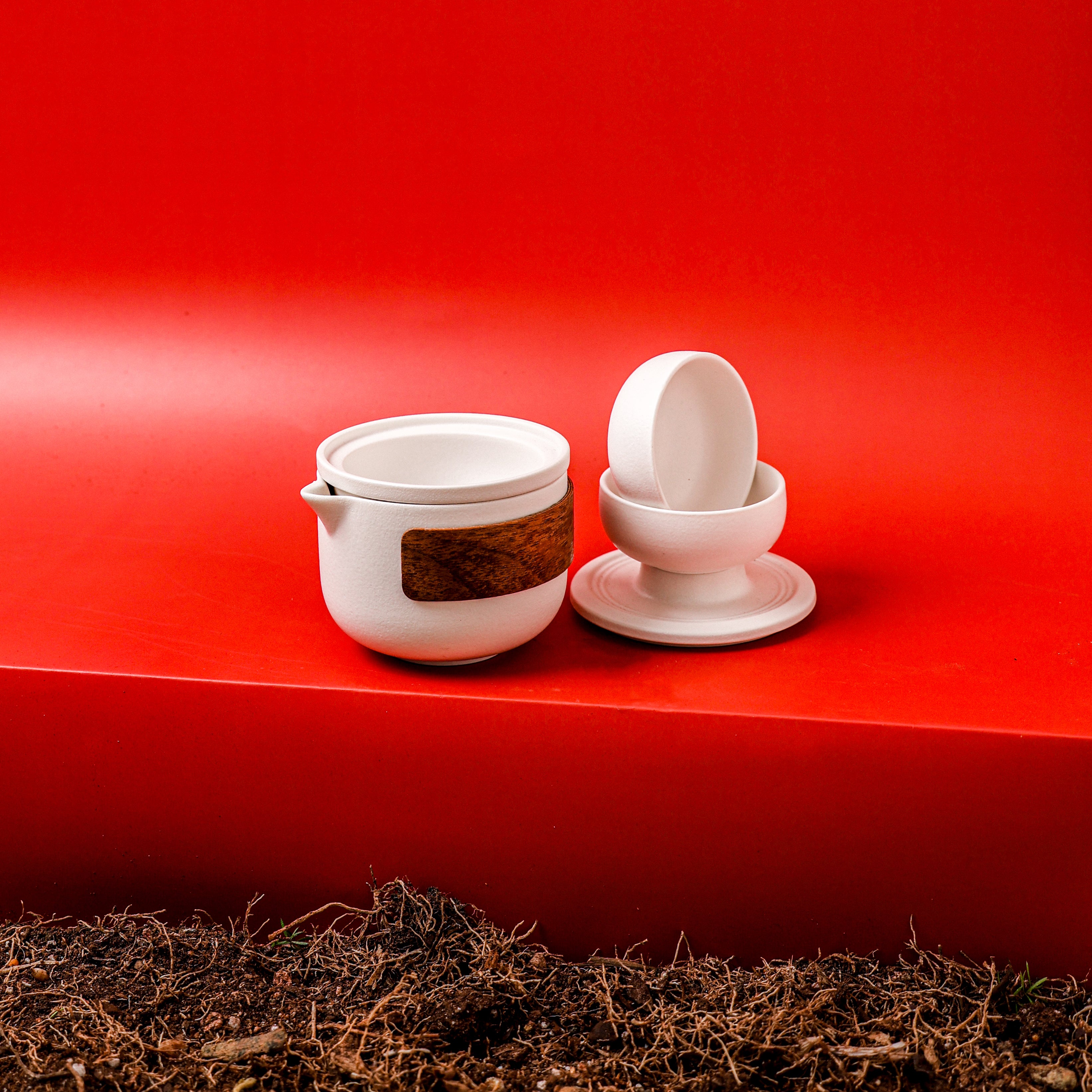 Ceramic Teapot Set - White