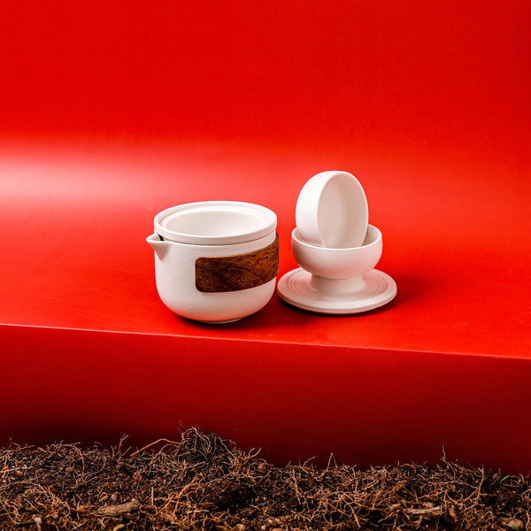 Ceramic Teapot Set - White